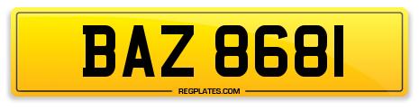 Barry Number Plates BAZ 8681